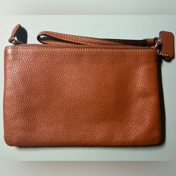 Coach Tan Leather Zip Wristlet - Picture 4 of 9